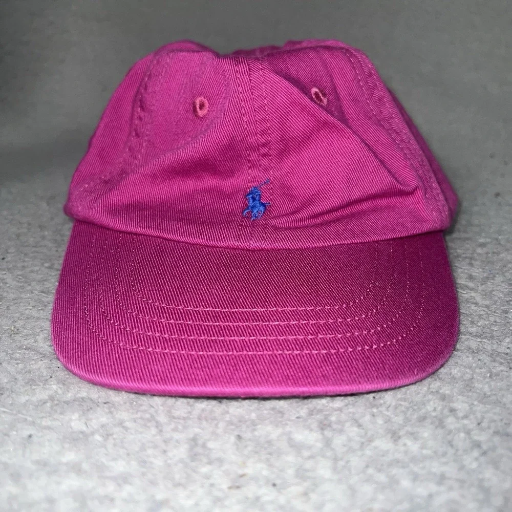 Polo Ralph Lauren Baby Toddler Size 12-24 Months Pink Baseball Cap Blue Pony